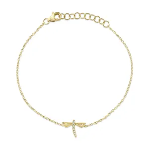 0.03 Ct Diamond Dragonfly Bracelet SC55025143