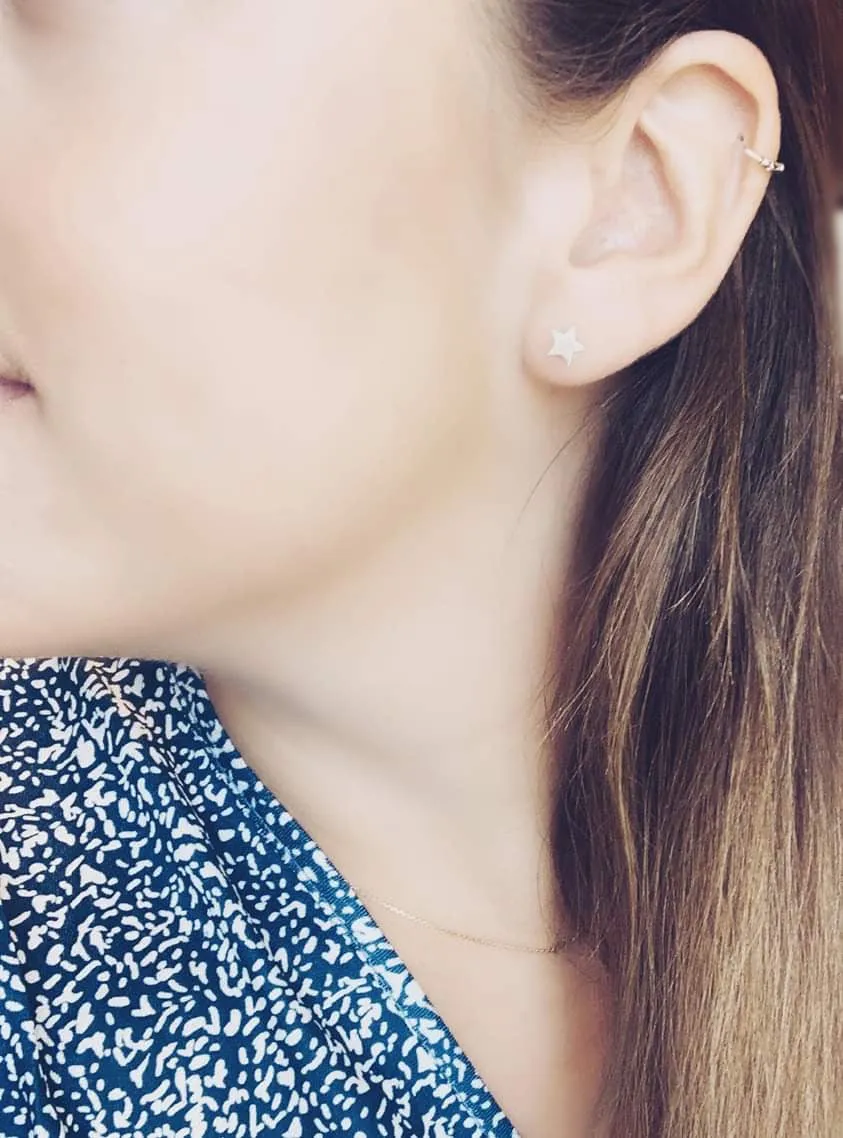 14 Karat Gold Star Studs