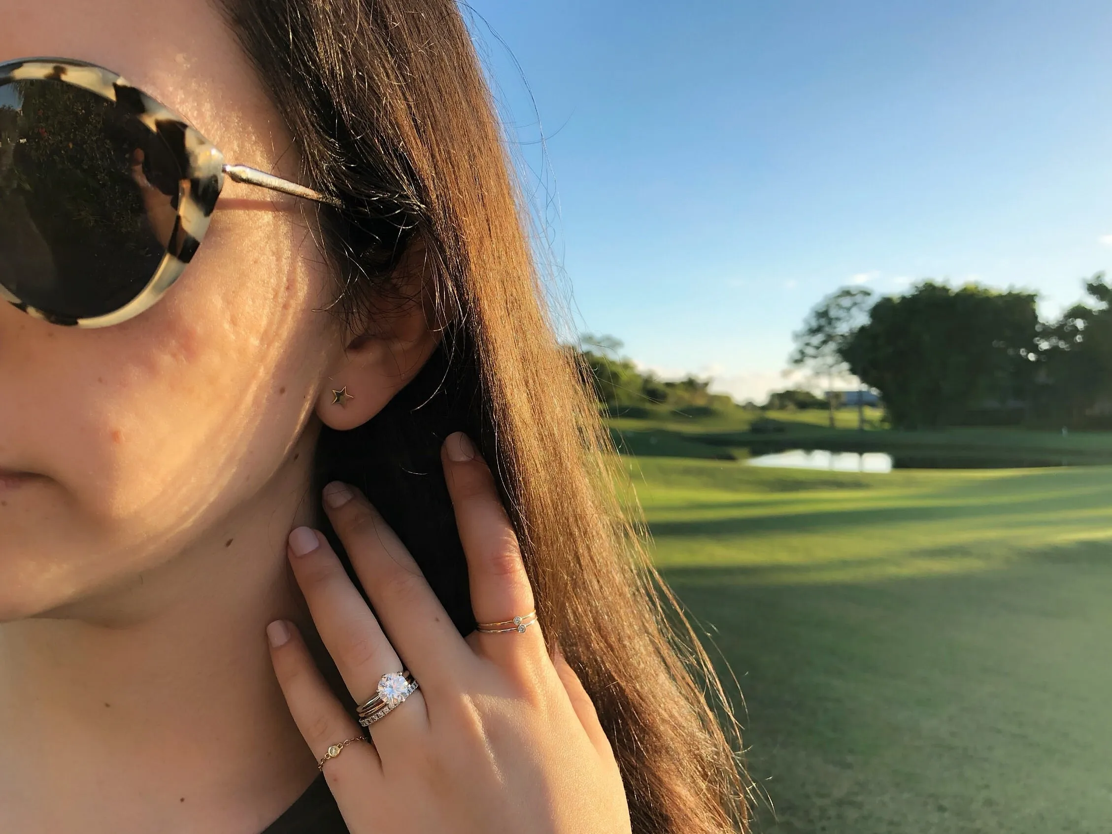 14 Karat Gold Star Studs