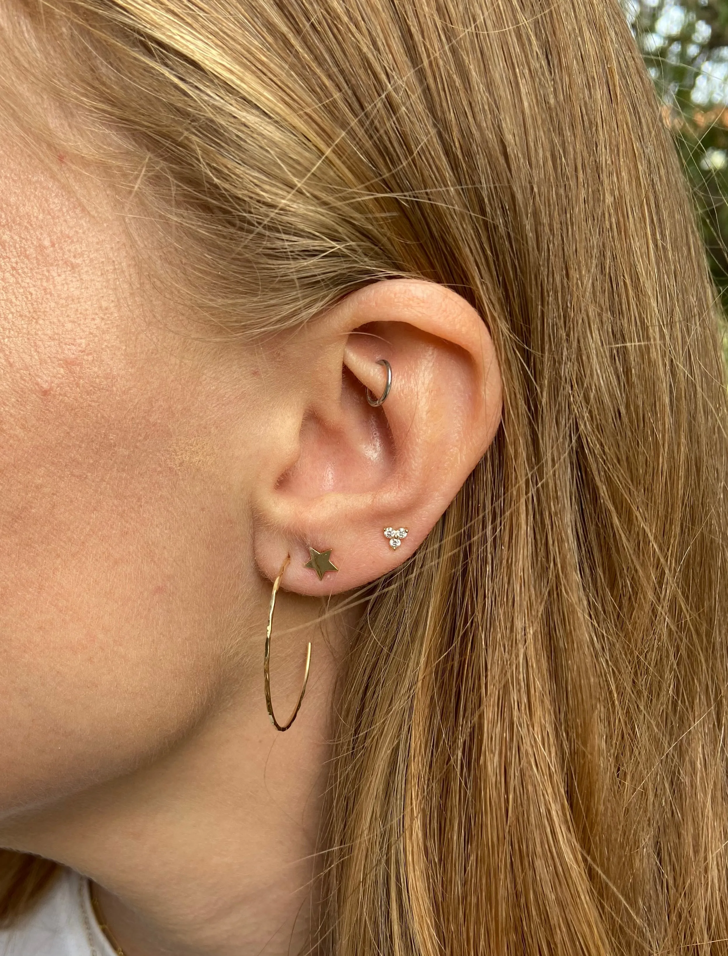 14 Karat Gold Star Studs