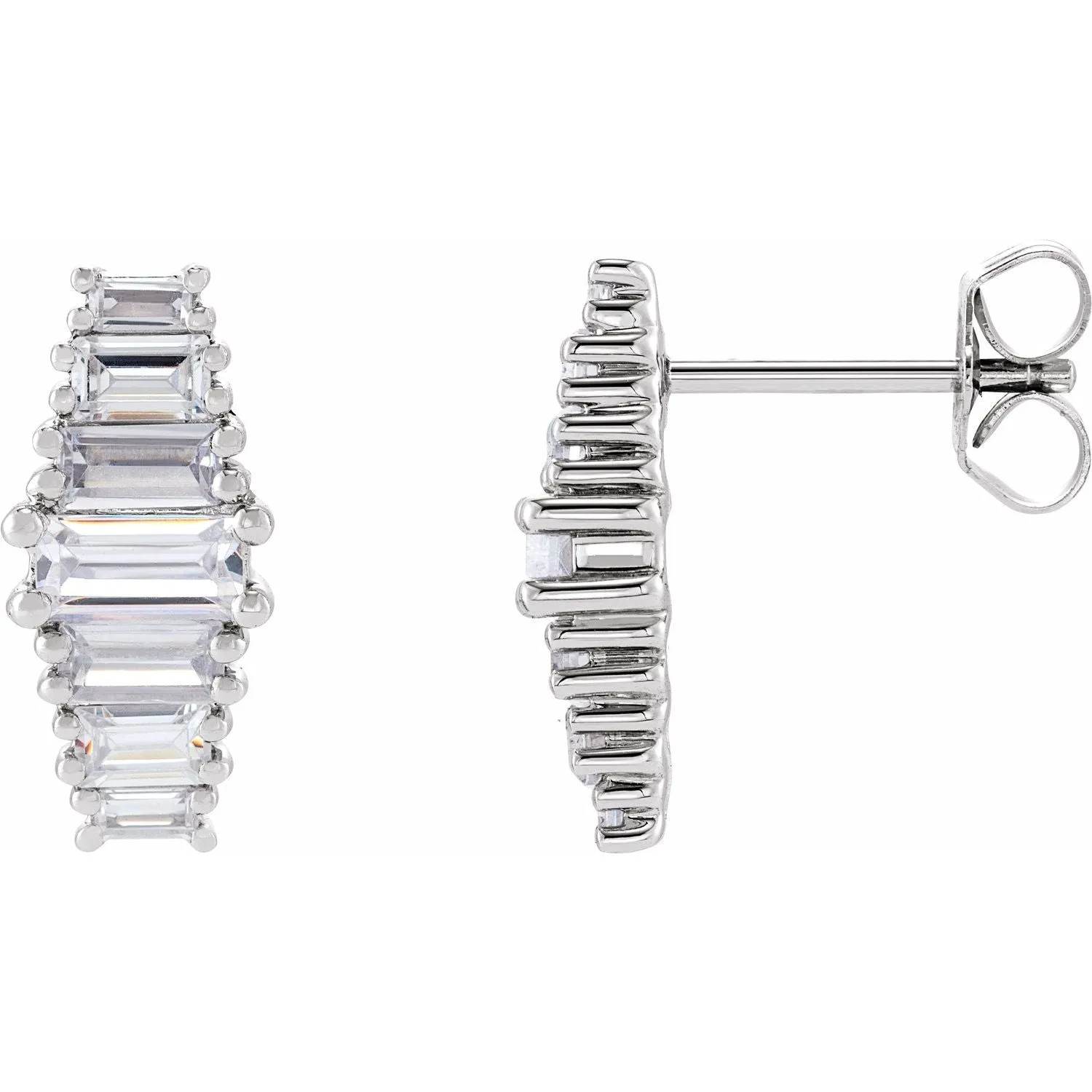 14K Gold 1 1/2ct Lab-Grown Diamond Earrings Clarity SI, Color G-H