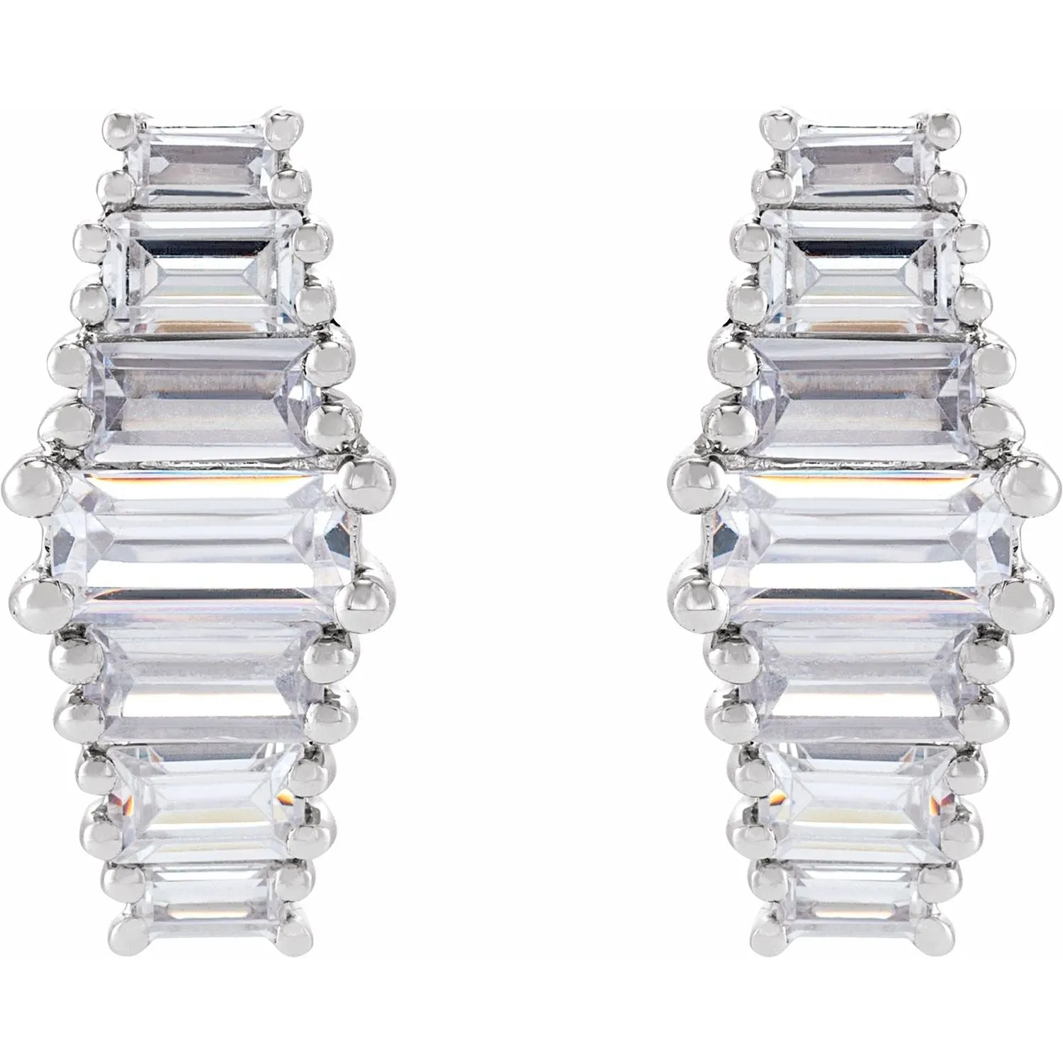 14K Gold 1 1/2ct Lab-Grown Diamond Earrings Clarity SI, Color G-H