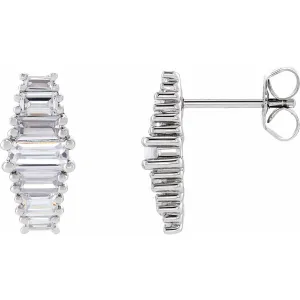 14K Gold 1 1/2ct Lab-Grown Diamond Earrings Clarity SI, Color G-H