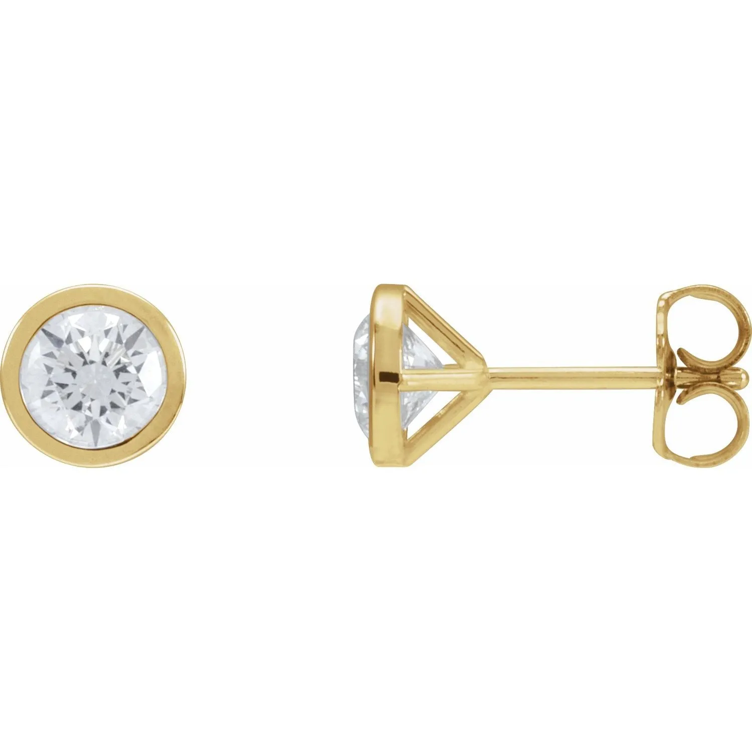 14K Gold 1 1/5ct Lab-Grown Diamond Cocktail Stud Earrings Clarity SI, Color G-H