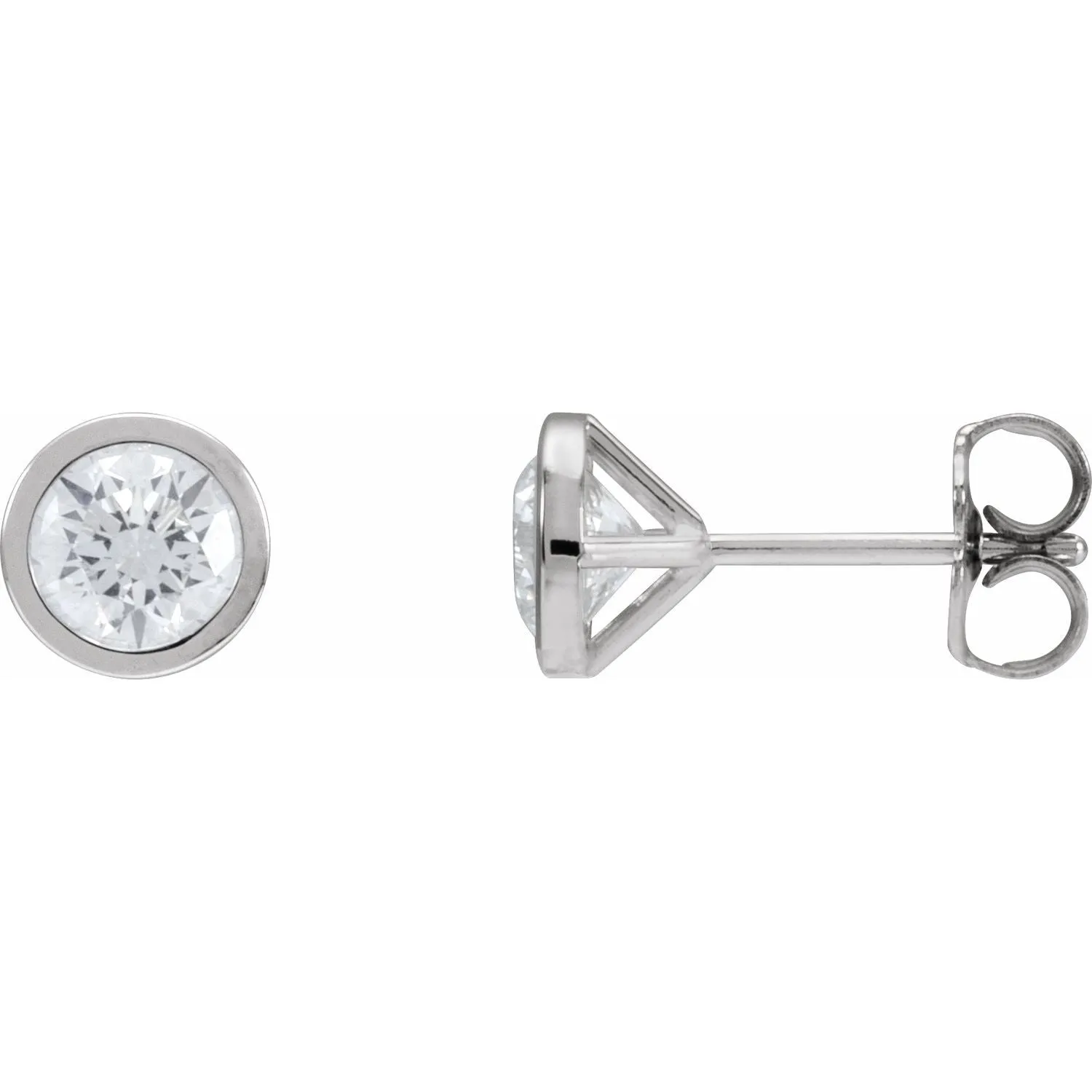 14K Gold 1 1/5ct Lab-Grown Diamond Cocktail Stud Earrings Clarity SI, Color G-H