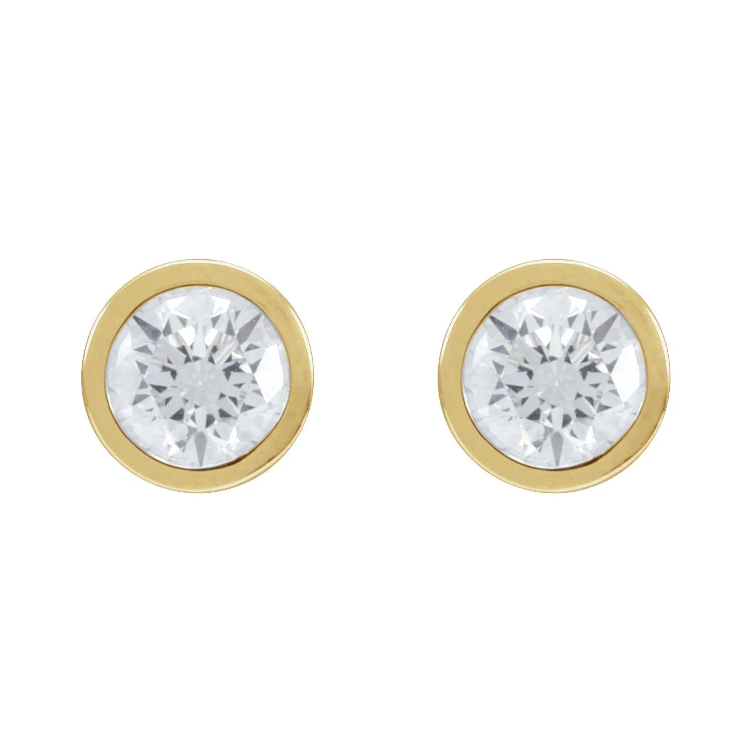 14K Gold 1 1/5ct Lab-Grown Diamond Cocktail Stud Earrings Clarity SI, Color G-H