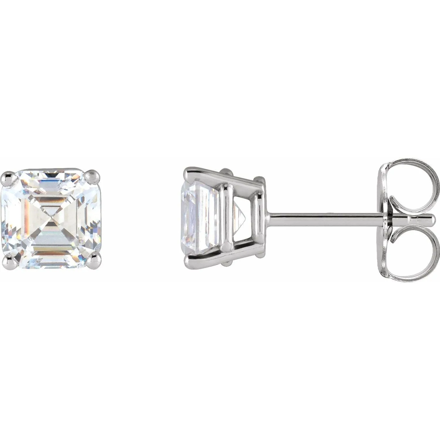 14K Gold 1/2ct Lab-Grown Diamond Earrings Clarity SI, Color G-H