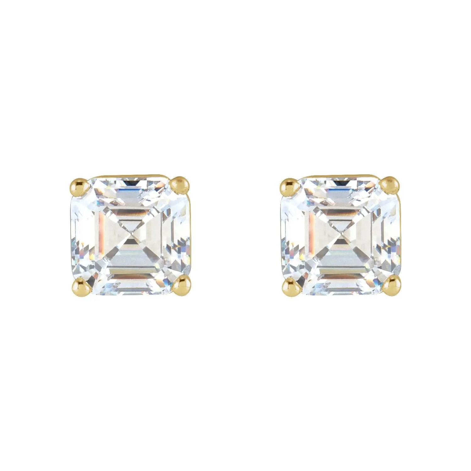 14K Gold 1/2ct Lab-Grown Diamond Earrings Clarity SI, Color G-H
