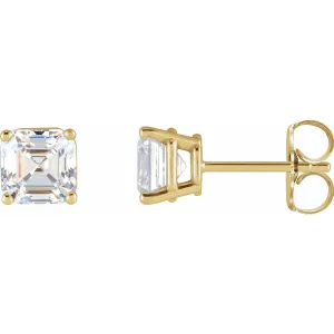 14K Gold 1/2ct Lab-Grown Diamond Earrings Clarity SI, Color G-H