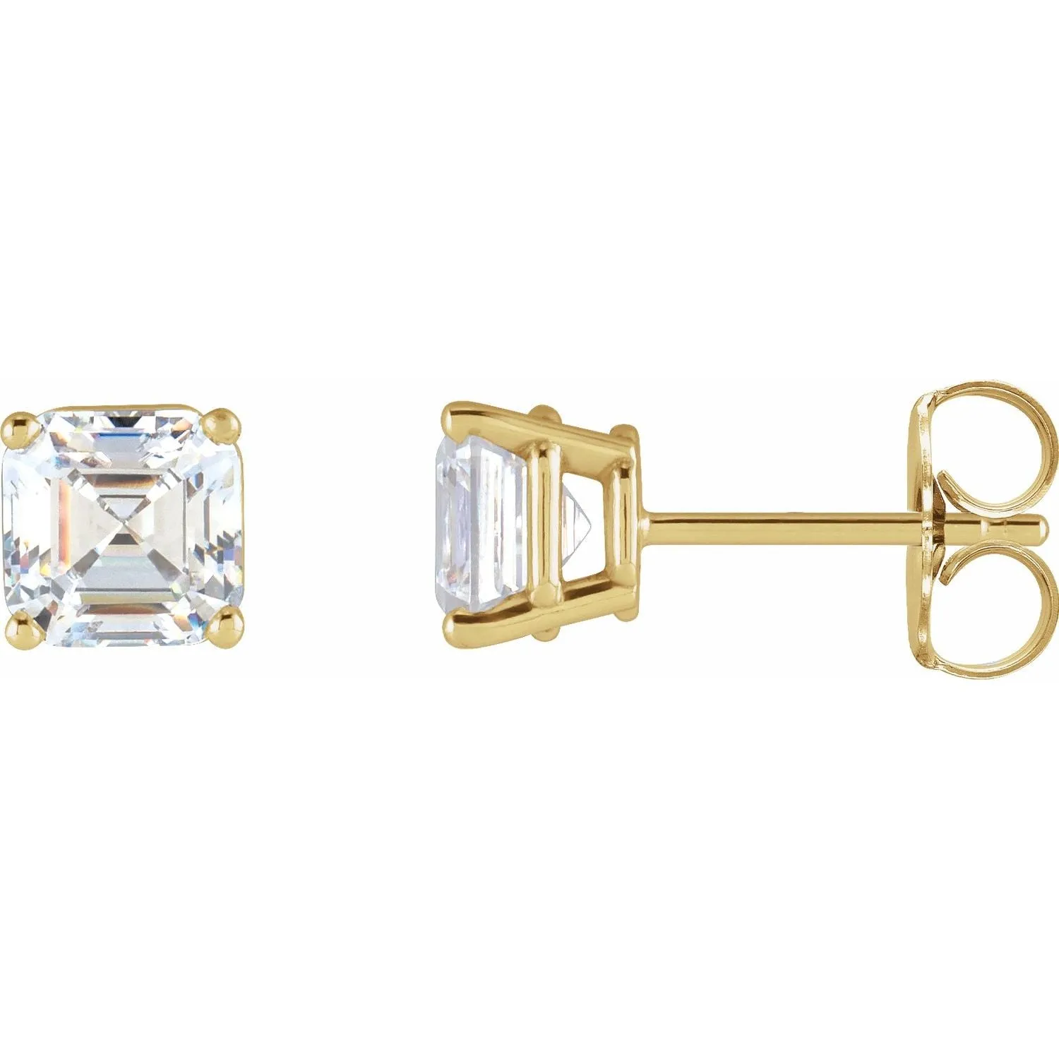 14K Gold 1/2ct Lab-Grown Diamond Earrings Clarity SI, Color G-H