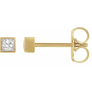 14K Gold 1/2ct Lab-Grown Diamond Stud Earrings Clarity SI, Color G-H