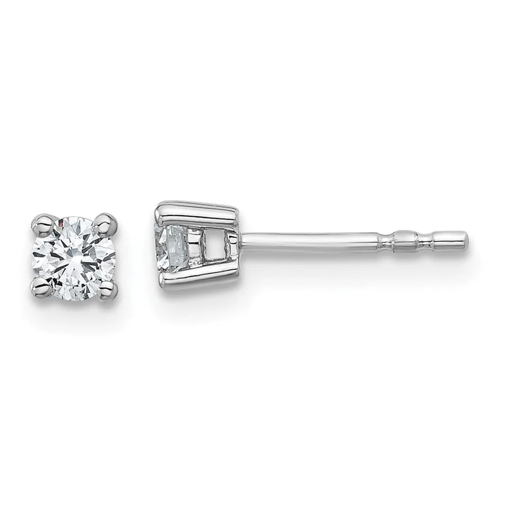 14k Gold 1/3 ct Round Lab Grown Diamond Stud Earrings VS Clarity, D-E Color