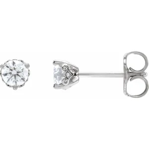 14K Gold 1/3ct Lab-Grown Diamond Vintage-Inspired Earrings Clarity SI, Color G-H