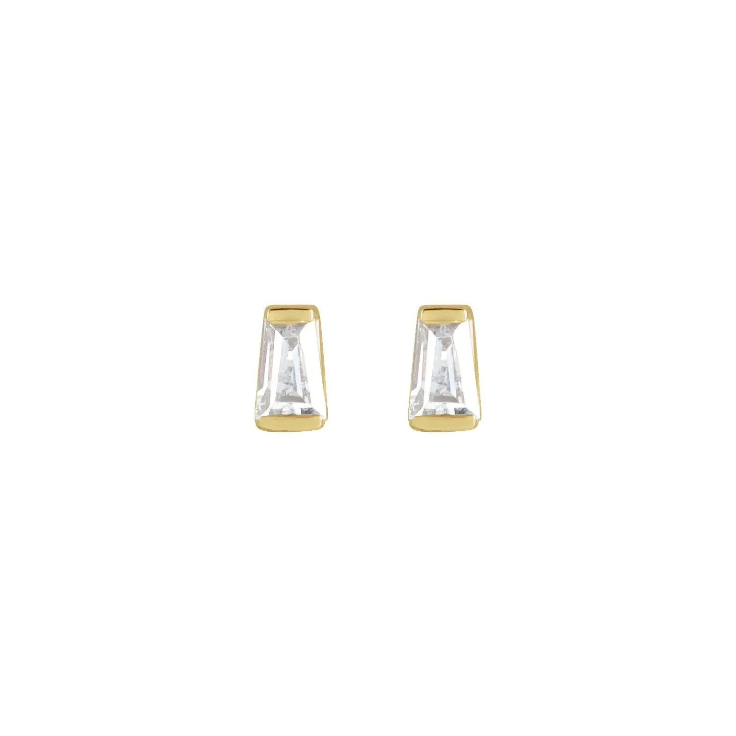 14K Gold 1/8ct Lab-Grown Diamond Channel-Set Earrings Clarity SI, Color G-H