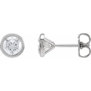14K Gold 1ct Lab-Grown Diamond Cocktail Stud Earrings Clarity SI, Color G-H