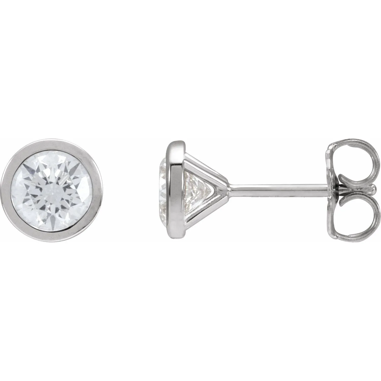 14K Gold 1ct Lab-Grown Diamond Cocktail Stud Earrings Clarity SI, Color G-H