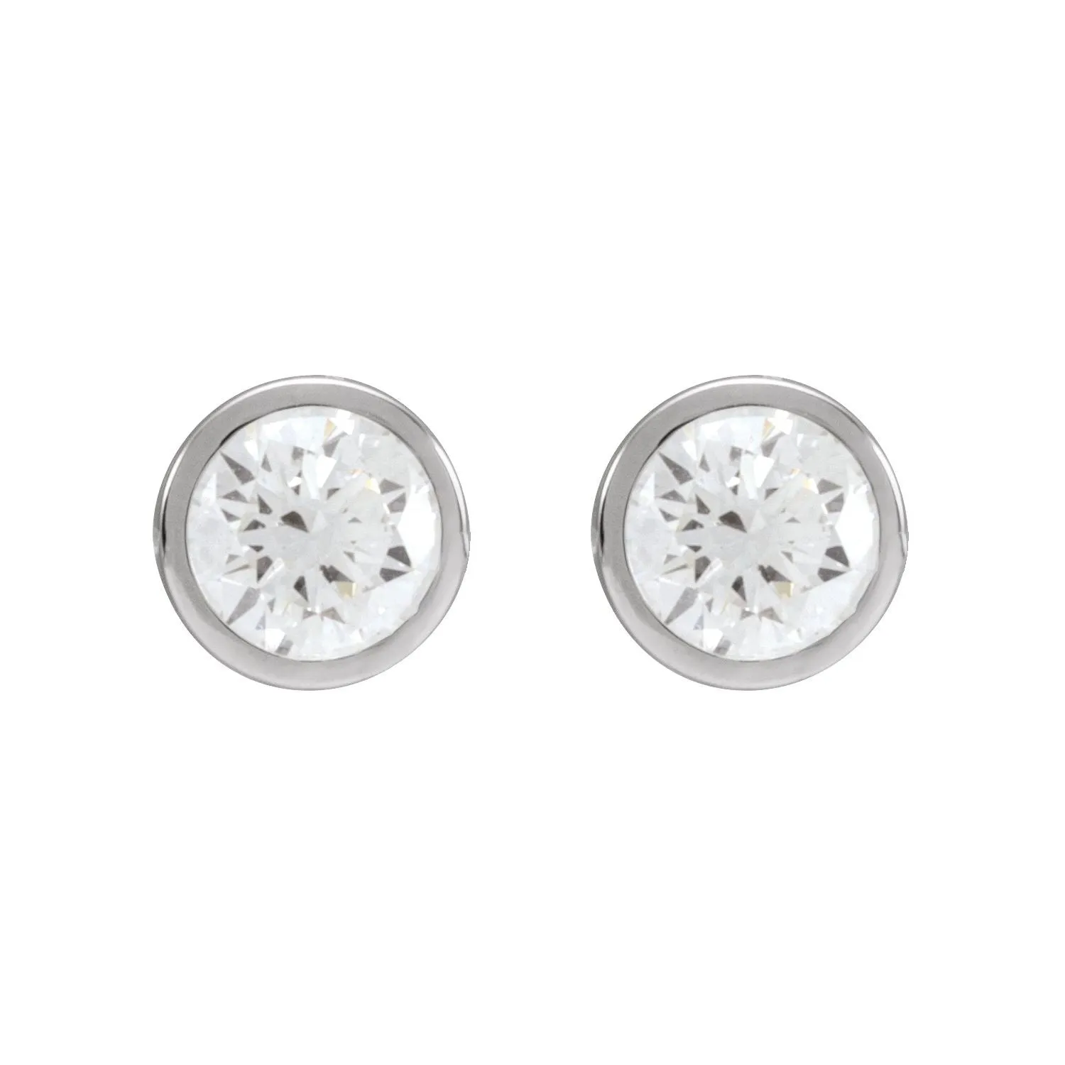14K Gold 1ct Lab-Grown Diamond Cocktail Stud Earrings Clarity SI, Color G-H