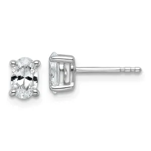 14k Gold 3/4 ct Oval Lab Grown Diamond Stud Earrings VS Clarity, D-E Color
