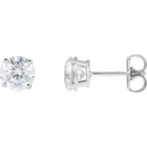14K Gold 4ct Lab-Grown Diamond Stud Earrings Clarity VS, Color G-H