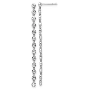 14k Gold 5/8 ct Lab Grown Diamond Graduated Dangle Earrings VS Clarity, D-E Color