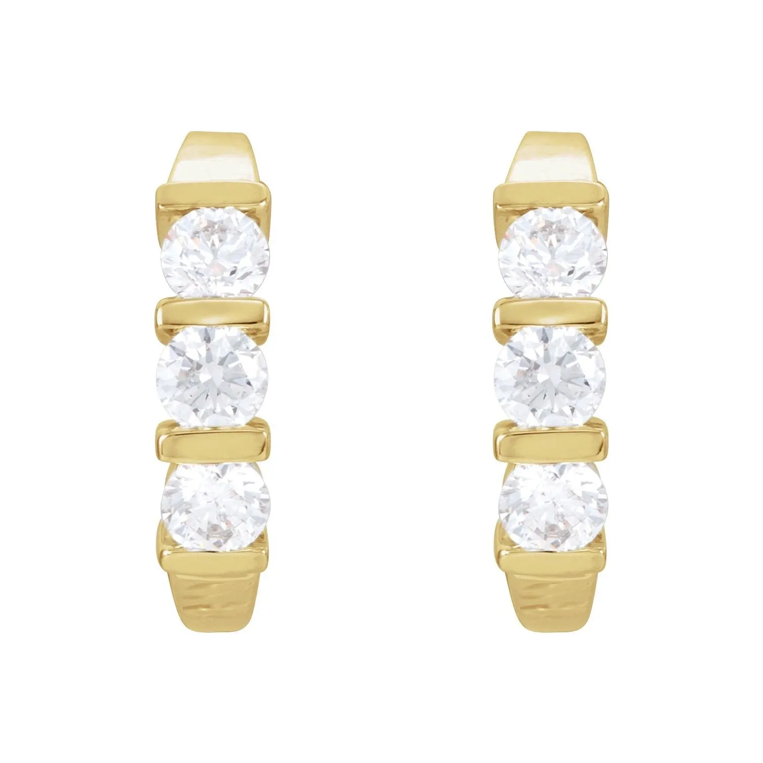 14K Gold 9/10ct Lab-Grown Diamond Earrings Clarity SI, Color G-H