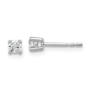 14k White Gold 1/5 ct Round Lab Grown Diamond Stud Earrings VS Clarity, D-E Color