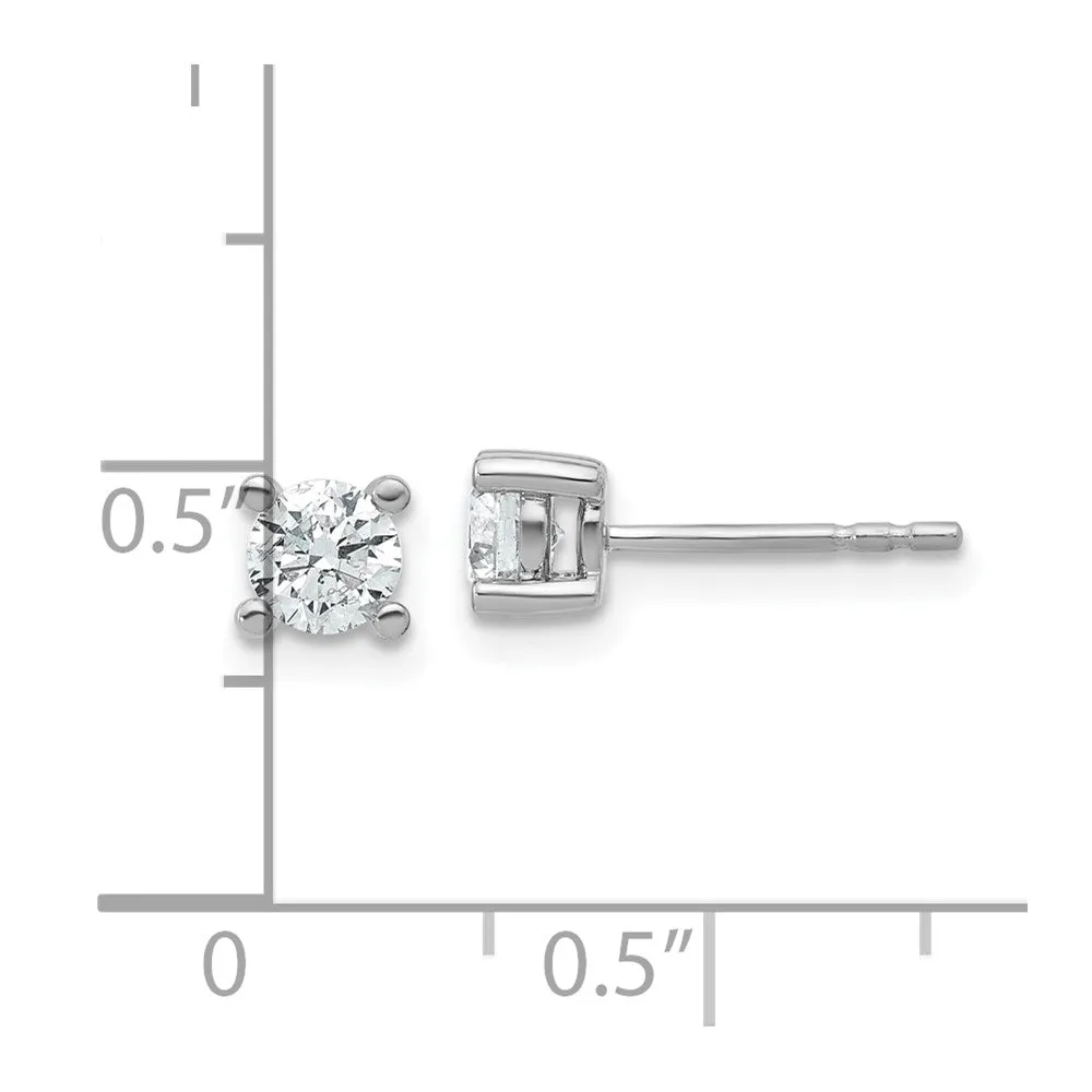 14k Yellow Gold 2/3 ct Round Lab Grown Diamond Stud Earrings VS Clarity, D-E Color