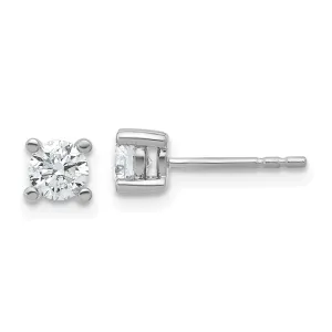 14k Yellow Gold 2/3 ct Round Lab Grown Diamond Stud Earrings VS Clarity, D-E Color