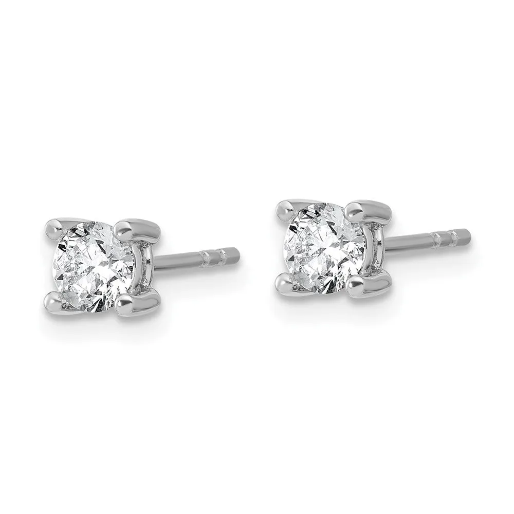 14k Yellow Gold 2/3 ct Round Lab Grown Diamond Stud Earrings VS Clarity, D-E Color