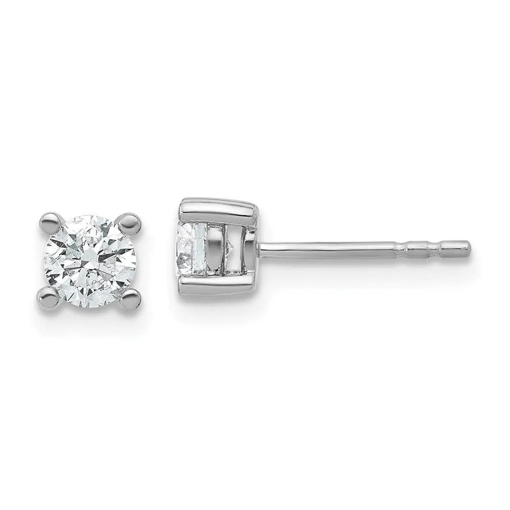 14k Yellow Gold 2/3 ct Round Lab Grown Diamond Stud Earrings VS Clarity, D-E Color