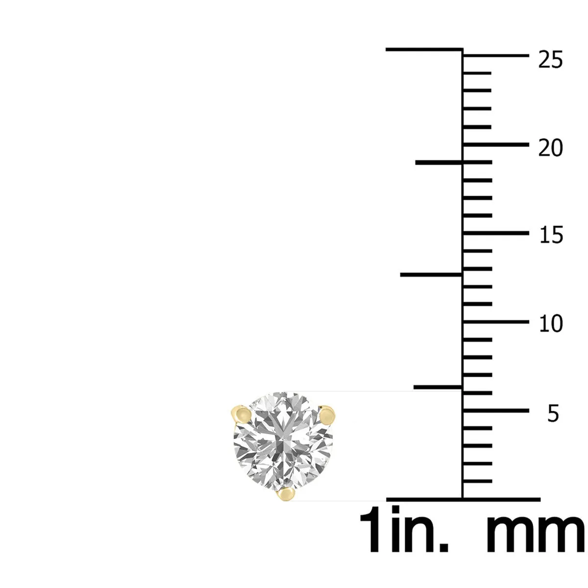 2ct tw LAB GROWN Diamond Earrings in 14kt Yellow gold