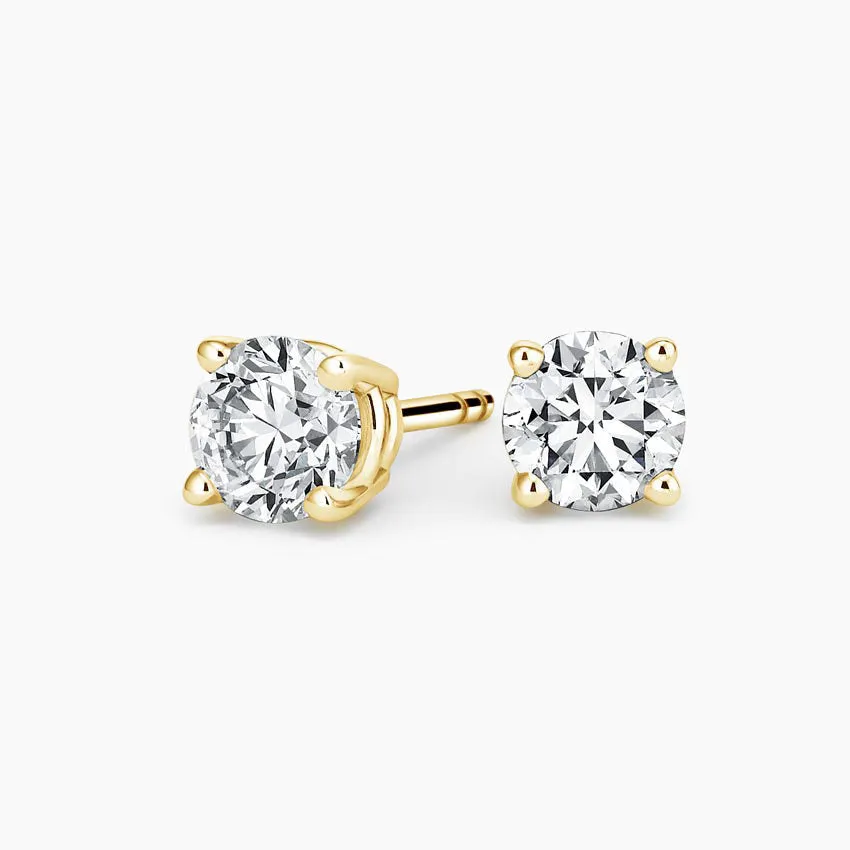 2ct tw LAB GROWN Diamond Earrings in 14kt Yellow gold
