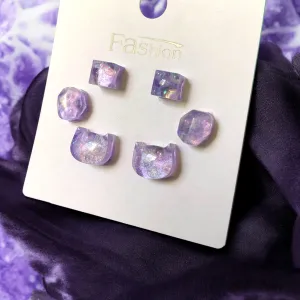 3 pack Sparkle Studs