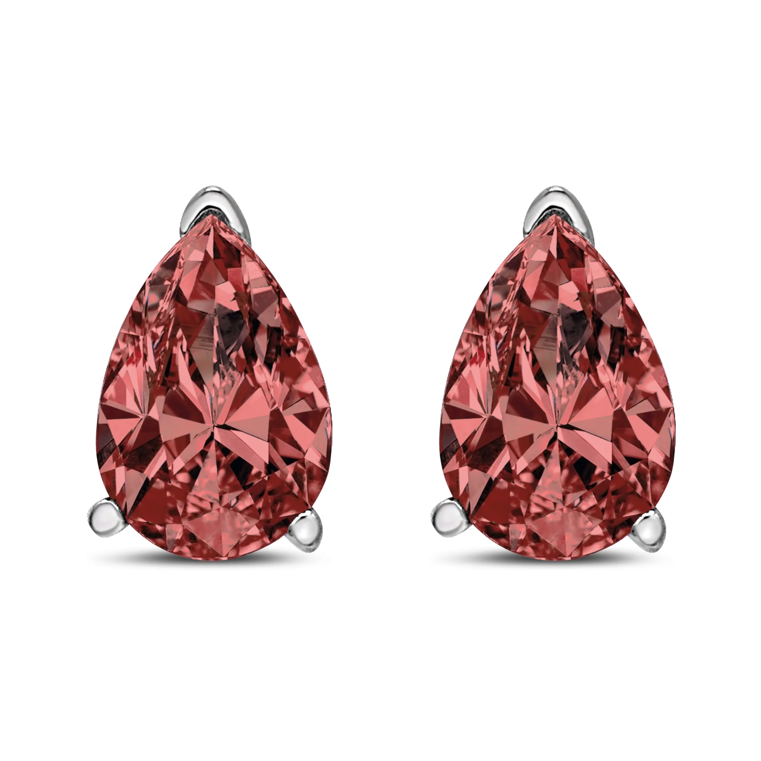 .925 Sterling Silver 2.00 Cttw Princess-Cut Square Black Diamond Classic 4-Prong Stud Earrings with Screw Backs