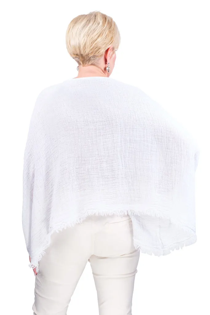Archer Loose Gauze Raw Edge Top (BQ162)