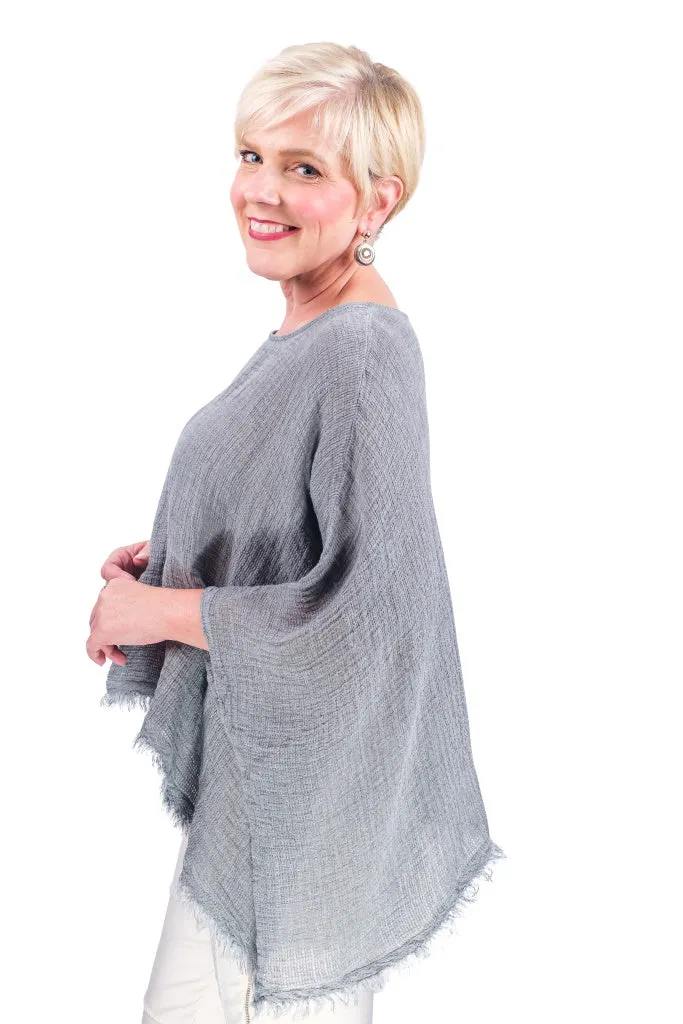Archer Loose Gauze Raw Edge Top (BQ162)