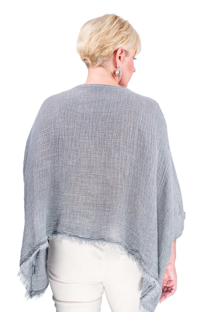 Archer Loose Gauze Raw Edge Top (BQ162)