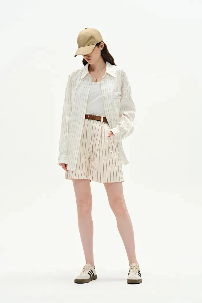 Blakeney Striped Suit Shorts in Linen