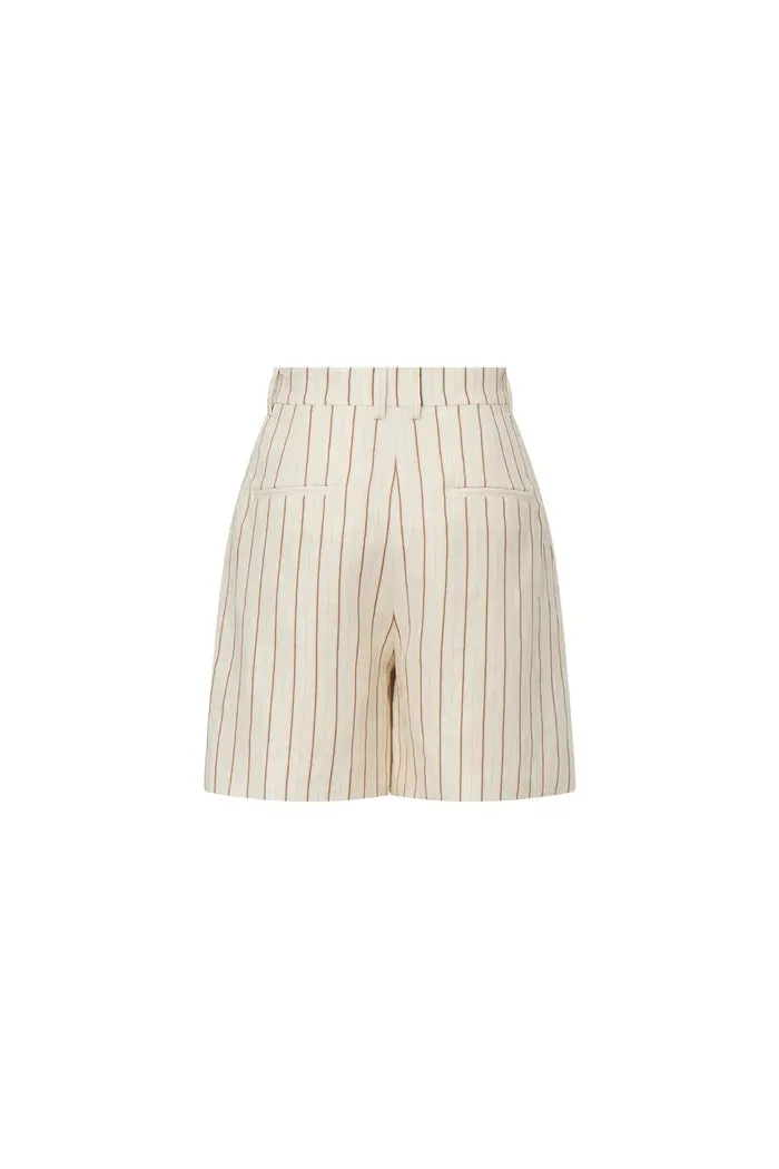 Blakeney Striped Suit Shorts in Linen