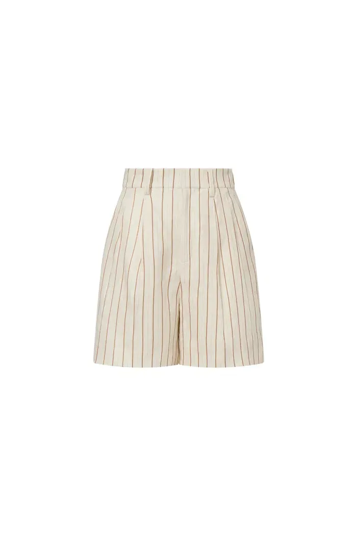 Blakeney Striped Suit Shorts in Linen