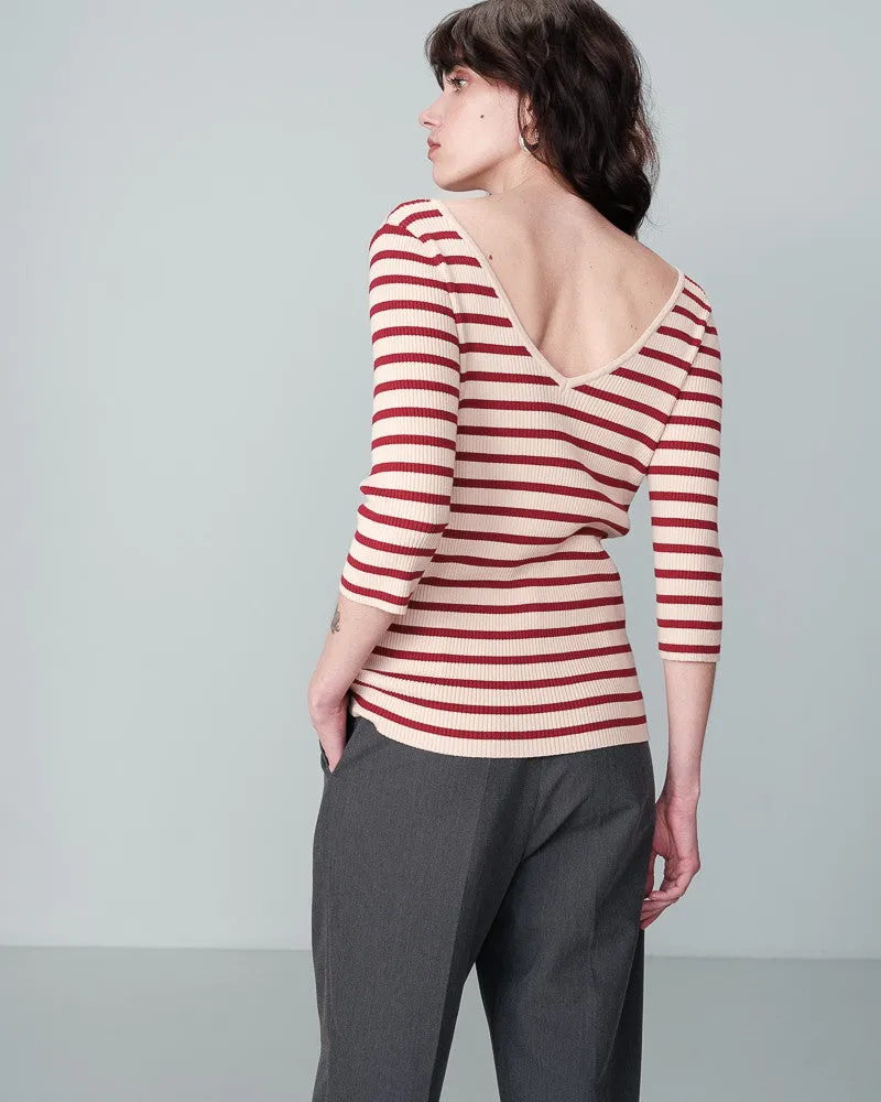Bordeaux Stripe Shirt