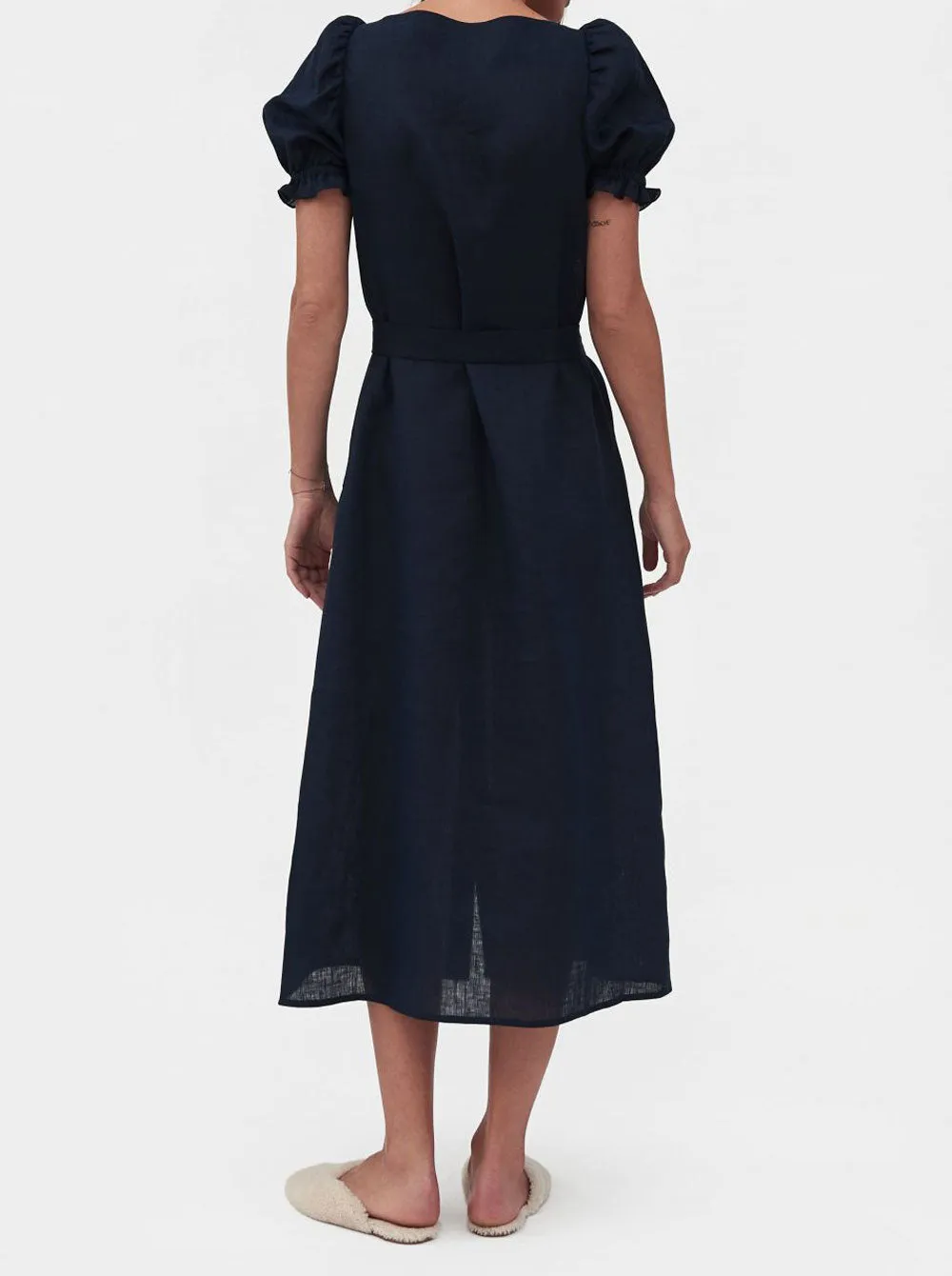 Brigitte Midi Dress - Navy