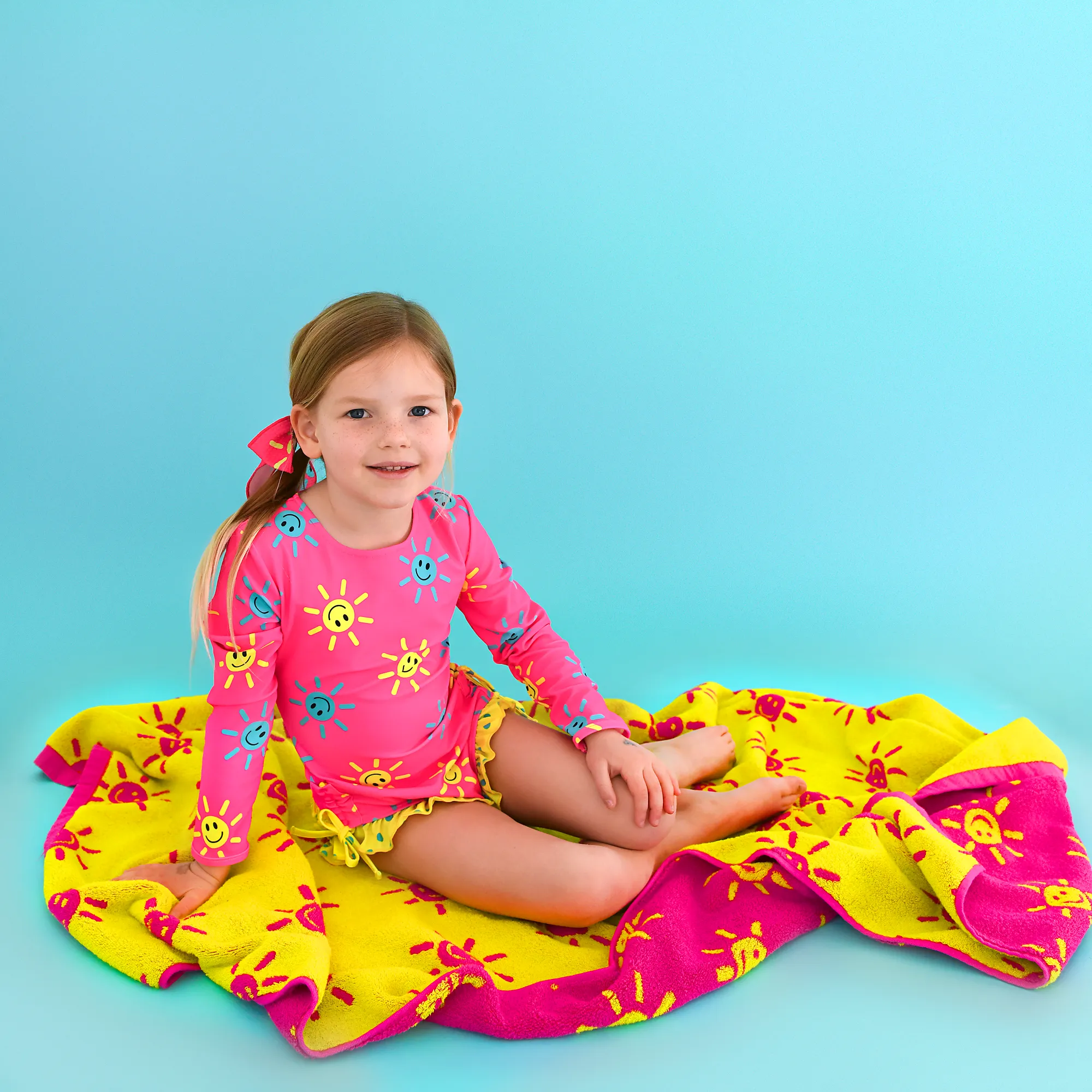 Brittany Smiley Faces BEACH TOWEL