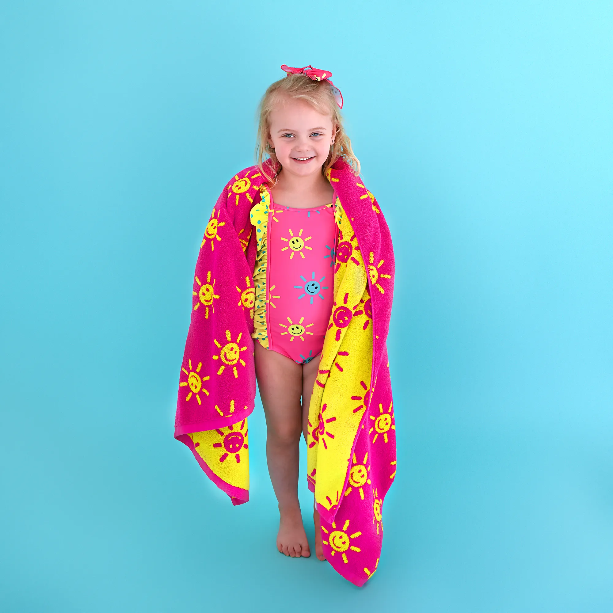 Brittany Smiley Faces BEACH TOWEL