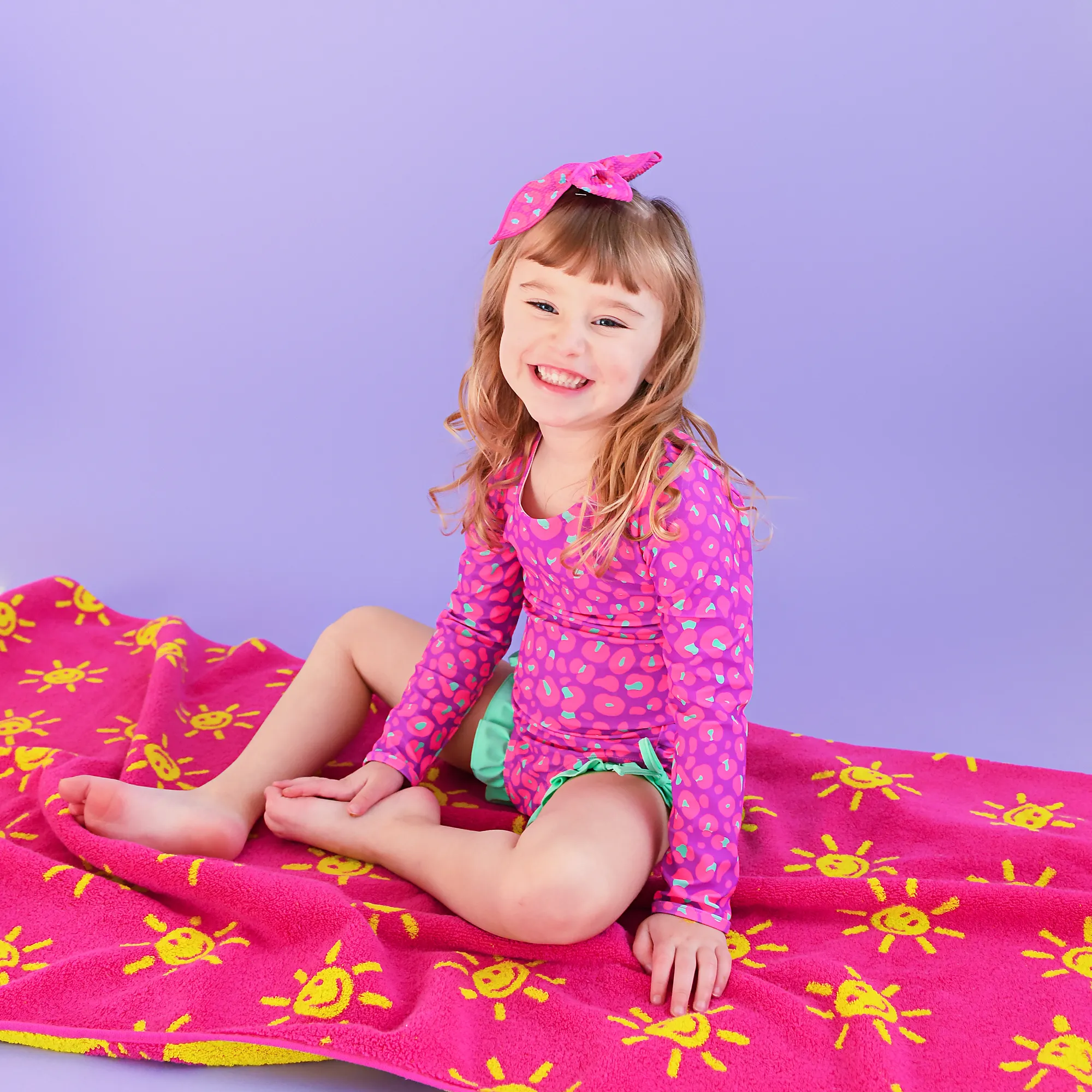 Brittany Smiley Faces BEACH TOWEL