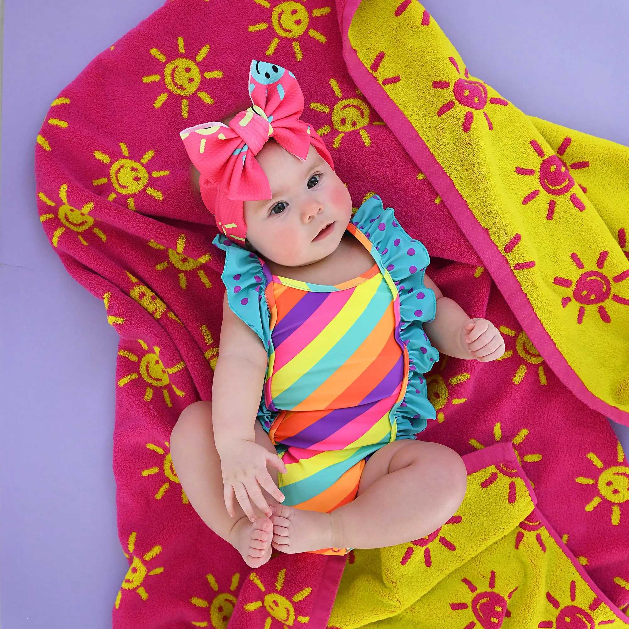 Brittany Smiley Faces BEACH TOWEL