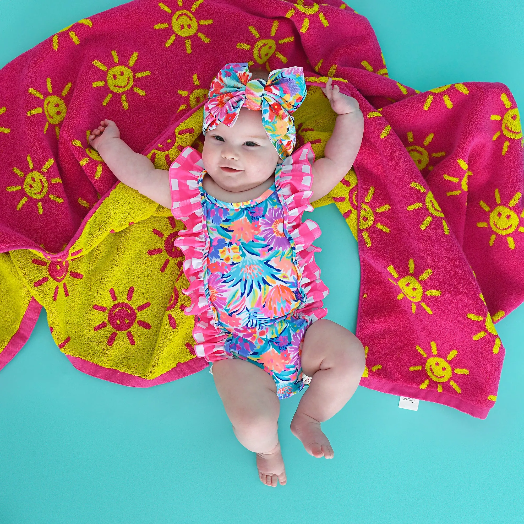 Brittany Smiley Faces BEACH TOWEL