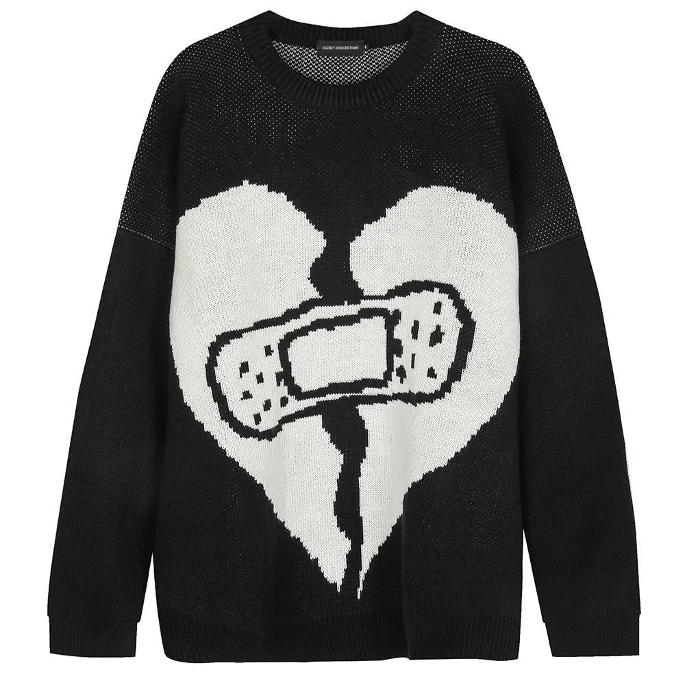 Broken Heart Bandage Sweater