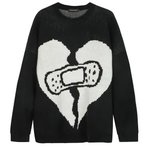 Broken Heart Bandage Sweater