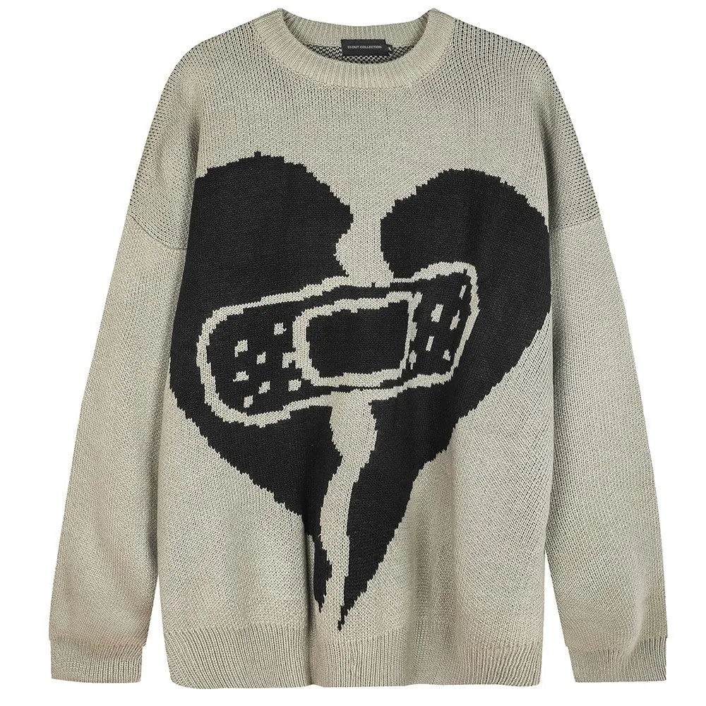 Broken Heart Bandage Sweater